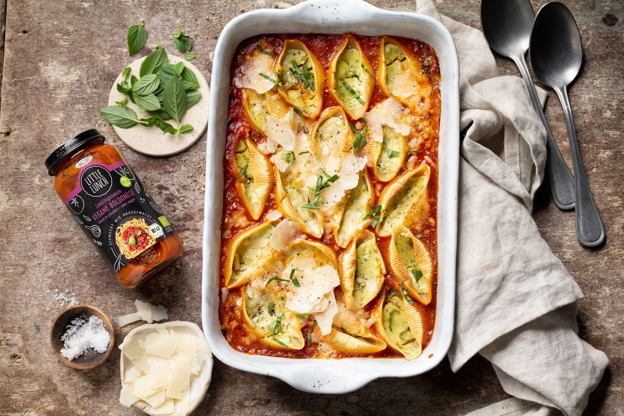 Rezept: Veganer Bolognese-Pasta-Auflauf