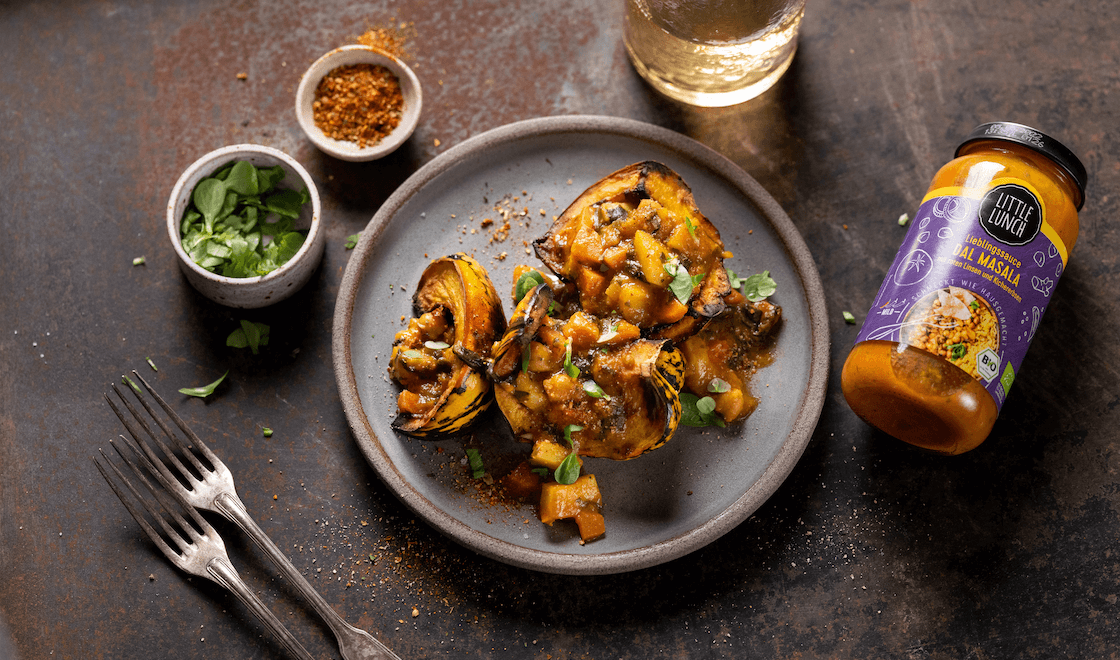 Rezept: Ofenkürbis mit Spinatfüllung