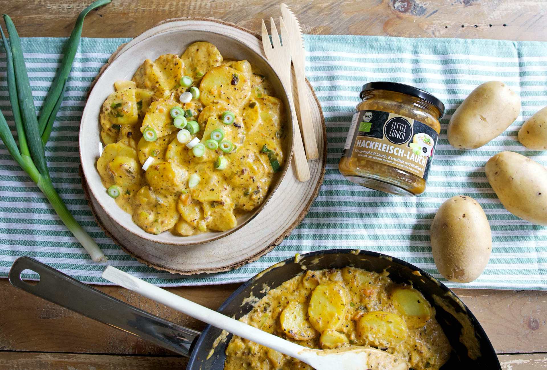 Rezept: Hackfleisch Lauch Kartoffelpfanne