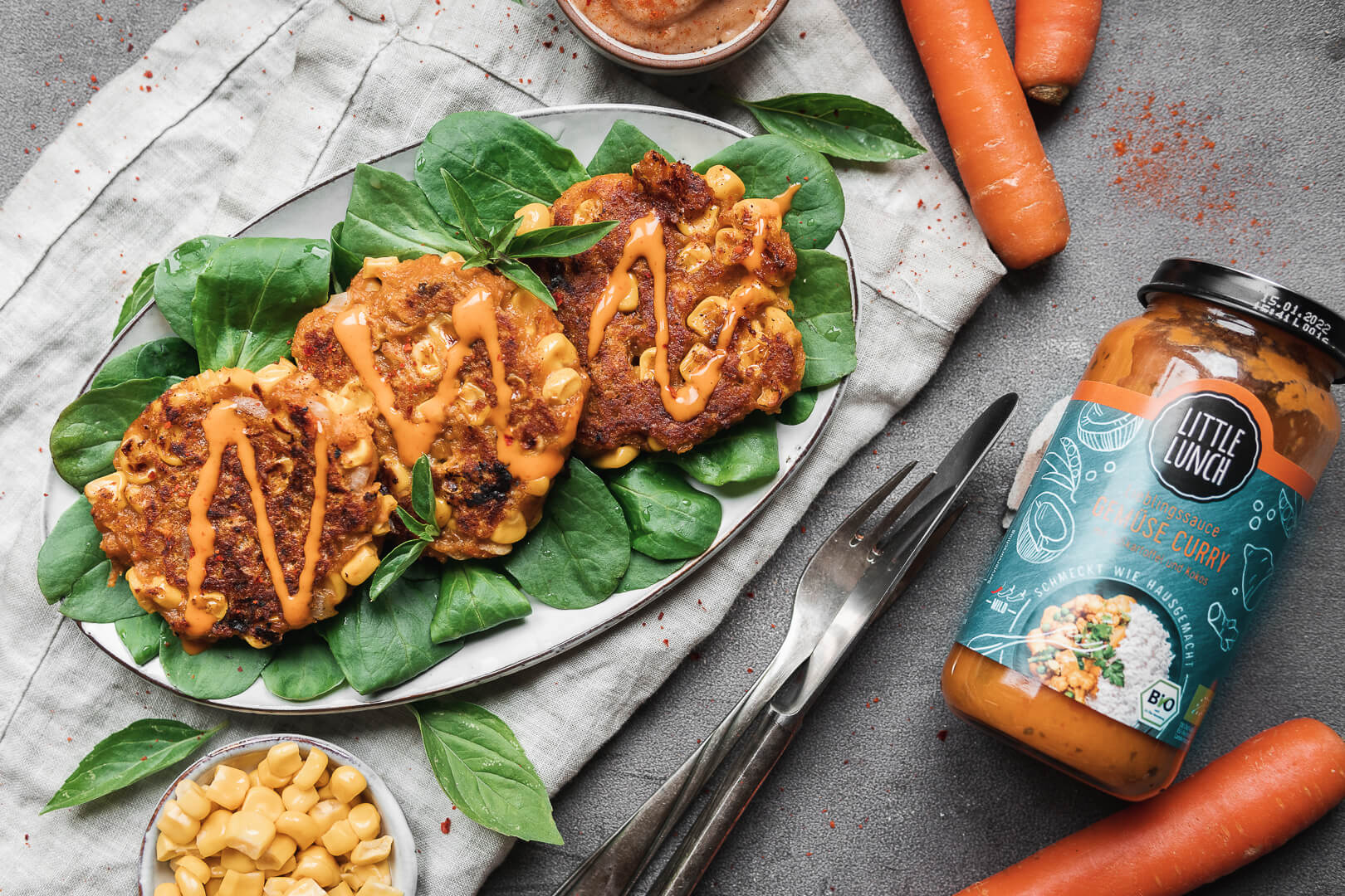 Rezept: Knusprige Maisbratlinge