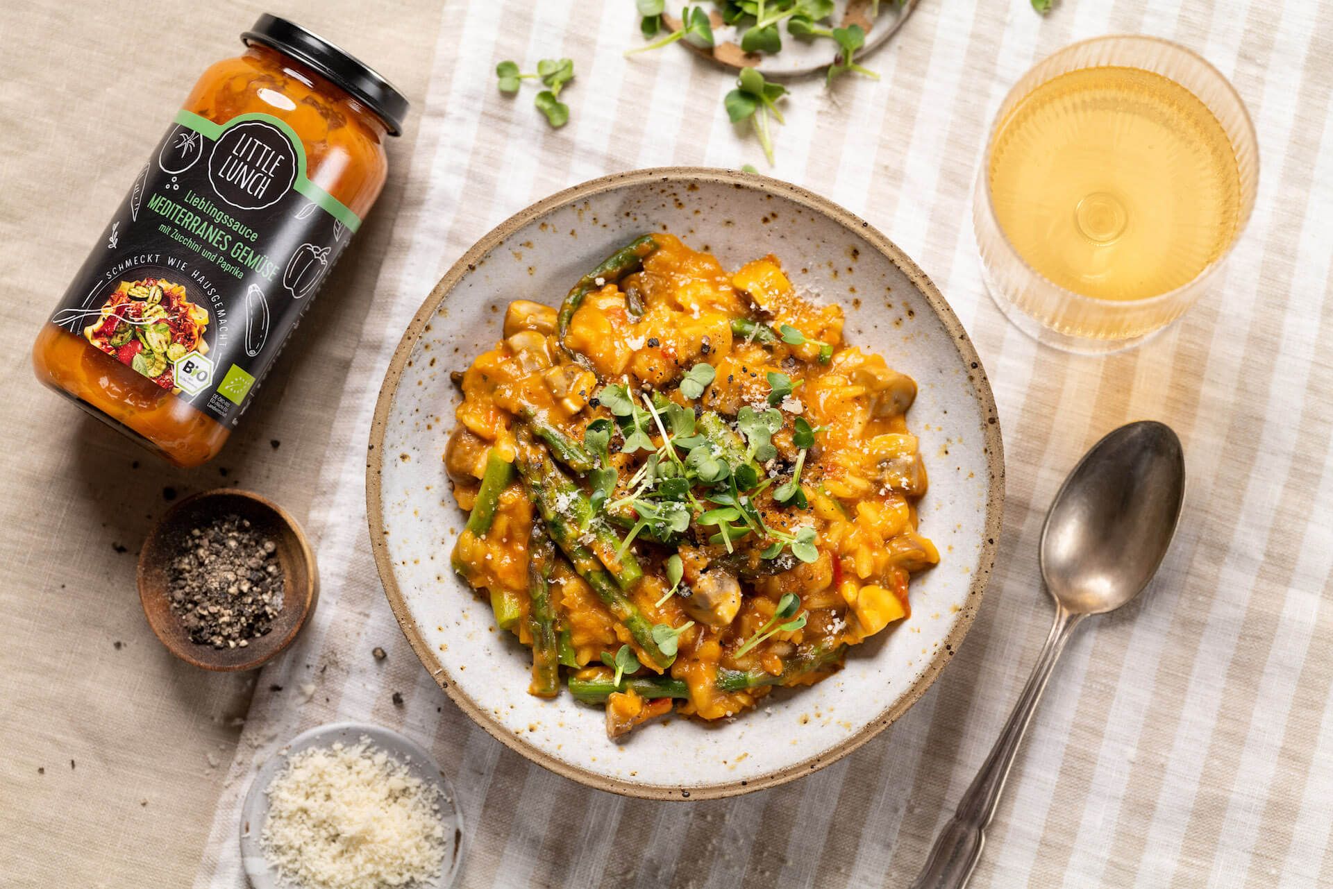 Rezept: Cremiges Spargel Pilz Risotto