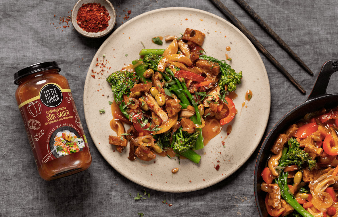 Rezept: Schnelle Tempeh Gemüsepfanne