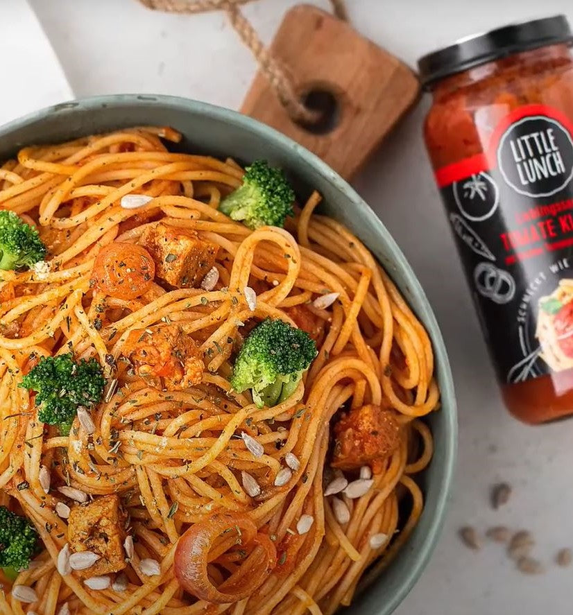 Rezept: Pasta mit cremiger Tomatensauce und Tofu