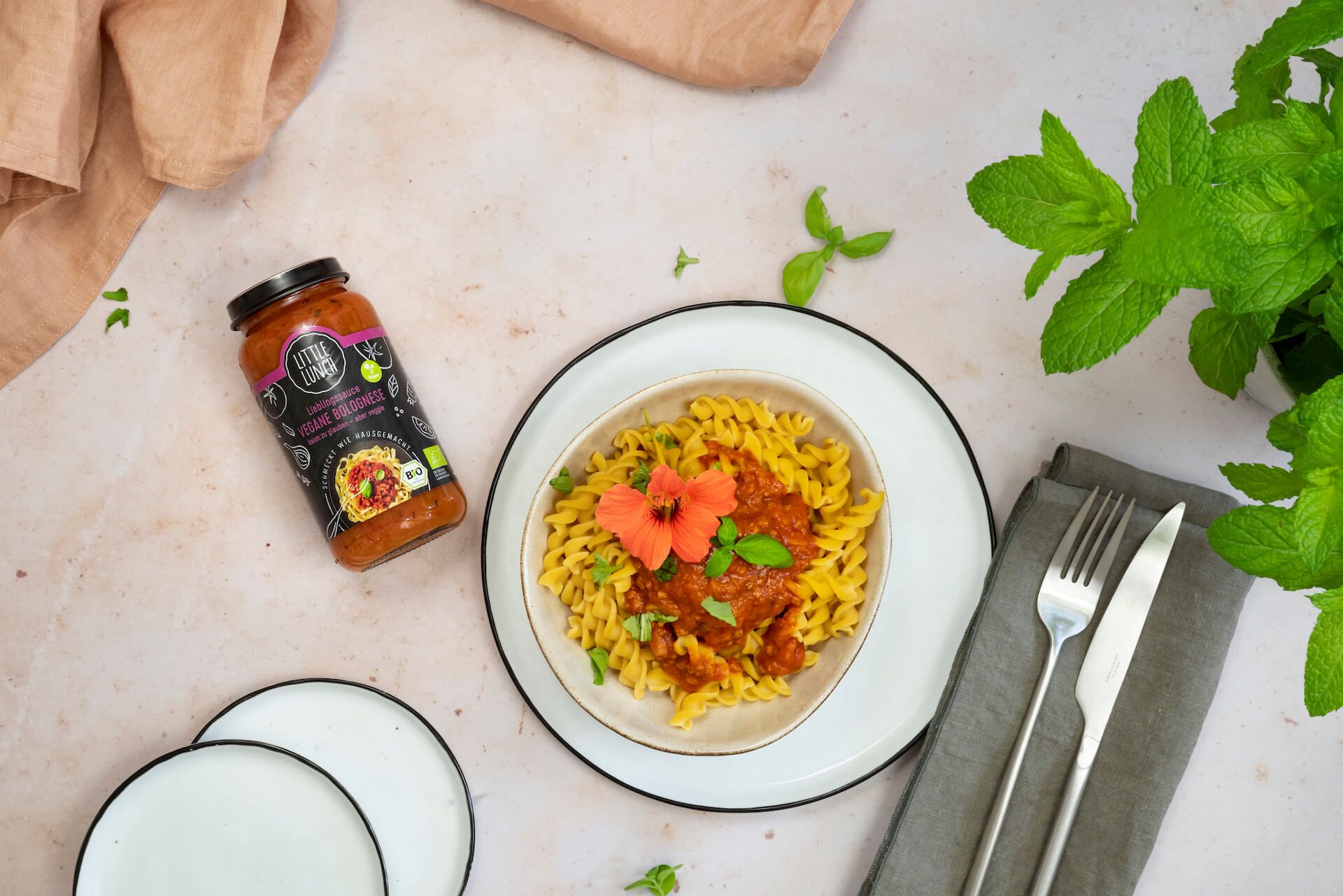 Rezept: Glutenfreie Pasta mit veganer Bolognese