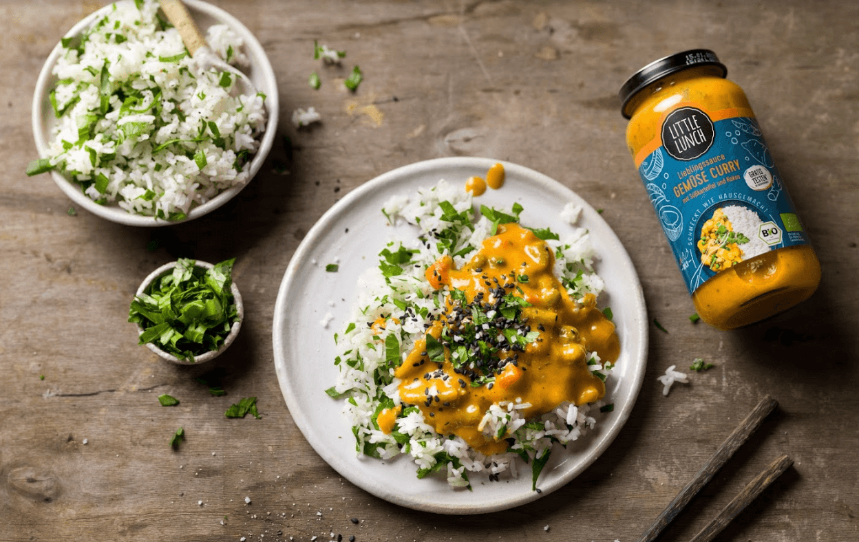 Rezept: Gemüse Curry mit Kräuterreis