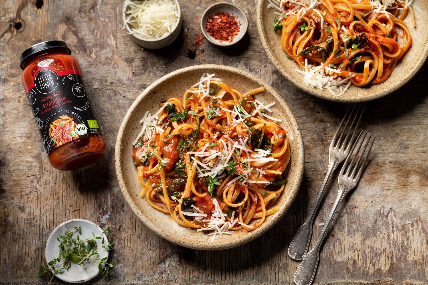 Rezept: Leicht scharfe Arrabbiata mit Linguine – Little Lunch
