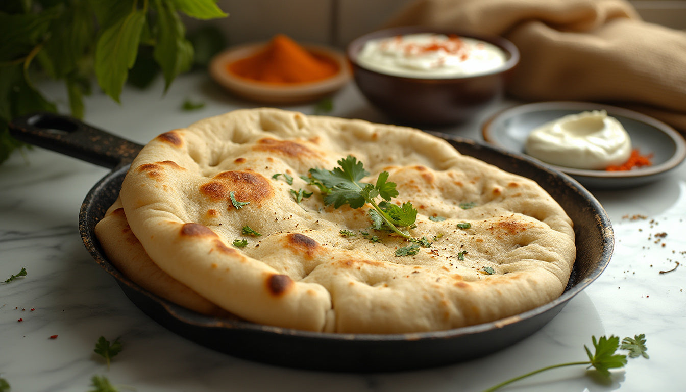 Rezept: Naan Brot als Suppenbeilage