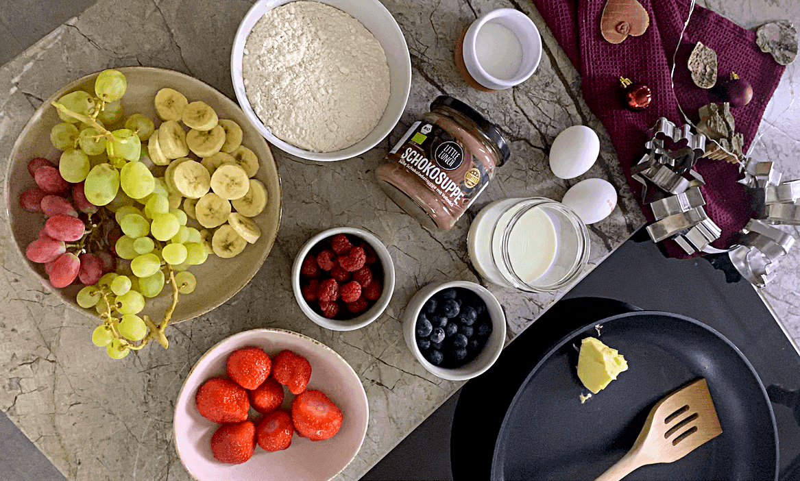 Rezept: Schoko Pancakes mit Früchten Schokopancakes 1