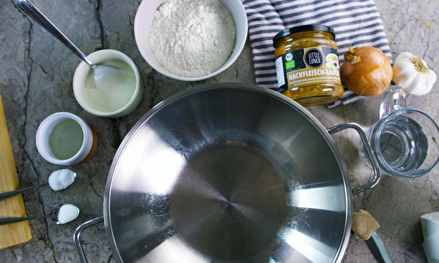 Rezept: Hackfleisch-Lauch Pide Zutaten Hackfleisch Lauch Pide